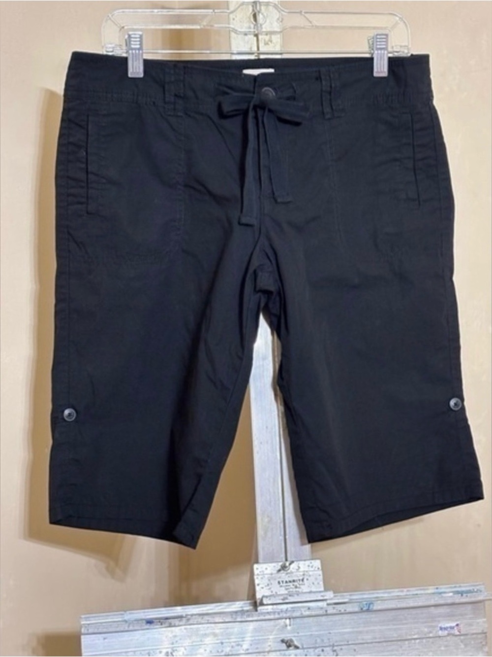 Mossimo Supply black Drawstring with roll up option Shorts size 11